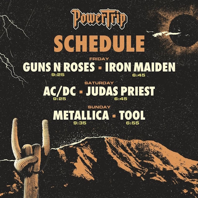AC/DC, METALLICA, IRON MAIDEN, JUDAS PRIEST, GUNS N' ROSES And TOOL: Set  Times For POWER TRIP Festival Revealed : Новости 