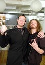 Adam and Joel in the Roadrunner Records NYC office